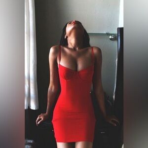 Aritzia Ten by Babaton Red Mini Dress